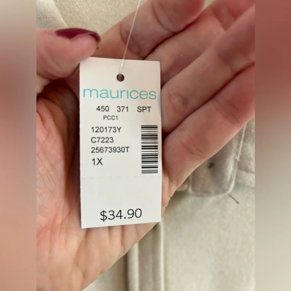 NWT Maurices Ombré Long Sleeve Button Down Size 1X - Picture 5 of 6